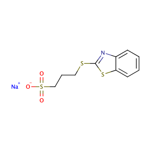 Sodium 3-(benzothiazol-2-ylthio)-1-propanesulfonate,CAS No. 49625-94-7.