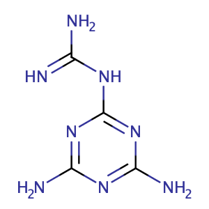 2,4-diamino-6-guanidino-1,3,5-triazine,CAS No. 4405-08-7.