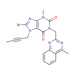 8-Bromo-7-but-2-ynyl-3-methyl-1-(4-methyl-quinazolin-2-ylmethyl)-3,7-dihydro-purine-2,6-dione,CAS No. 853029-57-9.