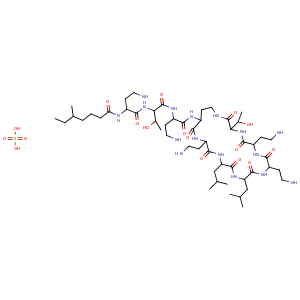 Colistin sulfate,CAS No. 1264-72-8.