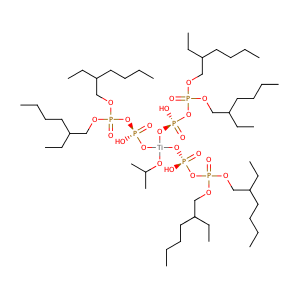 {[bis({[({bis[(2-ethylhexyl)oxy]phosphoryl}oxy)(hydroxy)phosphoryl]oxy})(propan-2-yloxy)titanio]oxy}({bis[(2-ethylhexyl)oxy]phosphoryl}oxy)phosphinic acid,CAS No. 67691-13-8.