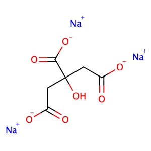 Sodium citrate,CAS No. 68-04-2.