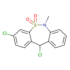 3,11-Dichloro-6,11-dihydro-6-methyldibenzo[c,f][1,2]thiazepine 5,5-dioxide,CAS No. 26638-66-4.