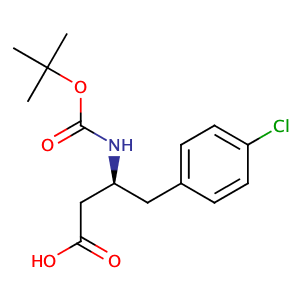 (S)-3-((tert-Butoxycarbonyl)amino)-4-(4-chlorophenyl)butanoic acid,CAS No. 270596-42-4.