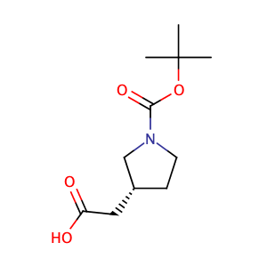(R)-2-(1-(tert-butoxycarbonyl)pyrrolidine-3-yl)acetic acid,CAS No. 204688-60-8.