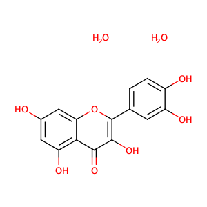 2-(3,4-Dihydroxyphenyl)-3,5,7-trihydroxy-4H-chromen-4-one dihydrate,CAS No. 6151-25-3.