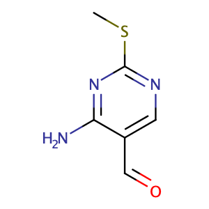 4-Amino-2-(methylthio)pyrimidine-5-carbaldehyde,CAS No. 770-31-0.