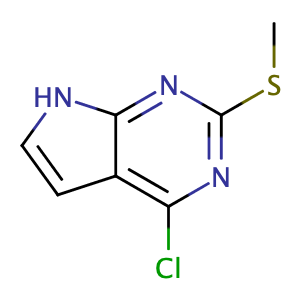 2-(methylthio)-4-chloropyrrolo<2,3-d>pyrimidine,CAS No. 57564-94-0.