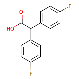 Bis(4-fluorophenyl)acetic acid,CAS No. 361-63-7.