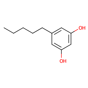 5-Pentylbenzene-1,3-diol,CAS No. 500-66-3.