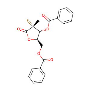 3,5-di-O-benzoyl-2-deoxy-2-fluoro-2-C-methyl-D-ribono-3-lactone,CAS No. 874638-80-9.