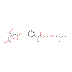2-[2-(diethylamino)ethoxy]ethyl 2-phenylbutanoate; 2-hydroxypropane-1,2,3-tricarboxylic acid,CAS No. 18109-81-4.