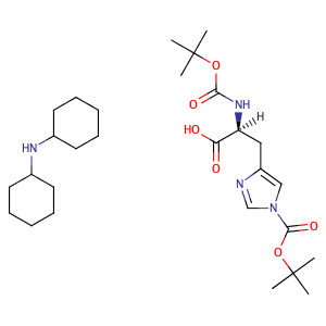 Boc-His(Boc)-OH dicyclohexylamine salt,CAS No. 31687-58-8.