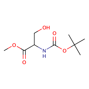 N-[(1,1-Dimethylethoxy)carbonyl]-D-serine methyl ester,CAS No. 69942-12-7.