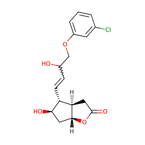 (3aR,4R,5R,6aS)-4-[(1E)-4-(3-Chlorophenoxy)-3-hydroxy-1-buten-1-yl]hexahydro-5-hydroxy-2H-cyclopenta[b]furan-2-one,CAS No. 652152-39-1.