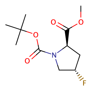(2R,4S)-4-fluoro-pyrrolidine-1,2-dicarboxylic acid 1-tert-butyl ester 2-methyl ester,CAS No. 647857-39-4.
