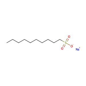 Sodium decane-1-sulfonate,CAS No. 13419-61-9.