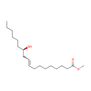 9-Octadecenoic acid, 12-hydroxy-, methyl ester, [R-(Z)]-,CAS No. 141-24-2.