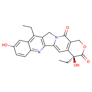 (4S)-4,11-diethyl-4,9-dihydroxy-1H-pyrano[3',4':6,7]indolizino[1,2-b]quinoline-3,14(4H,12H)-dione,CAS No. 86639-52-3.