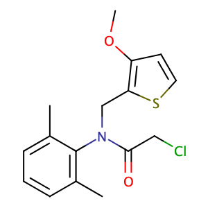 2-chloro-N-(3-methoxy-2-thenyl)-2',6'-dimethylacetanilide,CAS No. 96491-05-3.