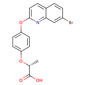 (2R)-2-[4-[(7-Bromoquinolin-2-yl)oxy]phenoxy]propanoic acid,CAS No. 445041-75-8.