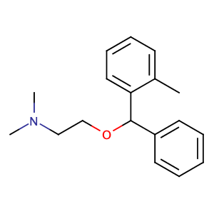 N,N-dimethyl-2-[(2-methylphenyl)-phenylmethoxy]ethanamine,CAS No. 83-98-7.