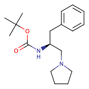 (S)-tert-Butyl (1-phenyl-3-(pyrrolidin-1-yl)propan-2-yl)carbamate,CAS No. 869377-95-7.