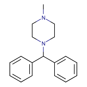 1-benzhydryl-4-methylpiperazine,CAS No. 82-92-8.