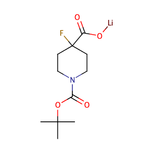4-Fluoro-1,4-piperidinedicharboxylic acid,1(1,1-dimethylethyl)ester, lithium salt,CAS No. 618900-67-7.