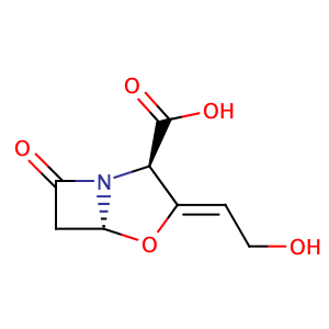 (2R,5R,Z)-3-(2-hydroxyethylidene)-7-oxo-4-oxa-1-azabicyclo[3.2.0]heptane-2-carboxylic acid,CAS No. 58001-44-8.