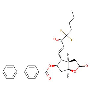 [1,1'-Biphenyl]-4-carboxylic acid [3aR-[3aa,4a(E),5b,6aa]]-4-(4,4-difluoro-3-oxo-1-octenyl)hexahydro-2-oxo-2H-cyclopenta[b]furan-5-yl ester,CAS No. 118583-35-0.