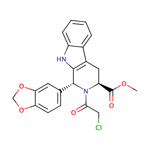 (1R,3S)-1-benzo[1,3]dioxol-5-yl-2-(2-chloroacetyl)-2,3,4,9-tetrahydro-1H-Î²-carboline-3-carboxylic acid methyl ester,CAS No. 629652-44-4.