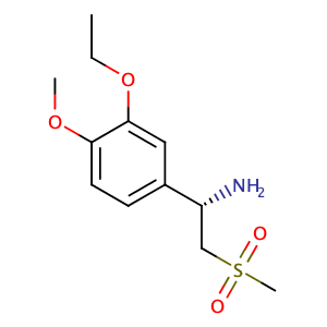 (1S)-1-(3-ethoxy-4-methoxy-phenyl)-2-methanesulfonyl-ethylamine,CAS No. 608141-42-0.