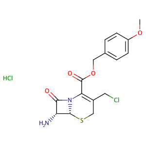 (6R,7R)-4-Methoxybenzyl 7-amino-3-(chloromethyl)-8-oxo-5-thia-1-azabicyclo[4.2.0]oct-2-ene-2-carboxylate hydrochloride(1:1),CAS No. 113479-65-5.