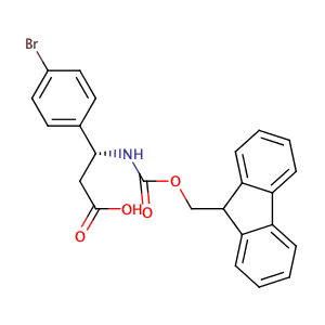 (R)-3-((((9H-Fluoren-9-yl)methoxy)carbonyl)amino)-3-(4-bromophenyl)propanoic acid,CAS No. 220498-04-4.
