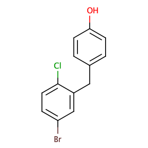 4-(5-bromo-2-chlorobenzyl)phenol,CAS No. 864070-18-8.