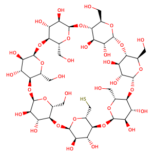 mono-thiol Î²-cyclodextrin,CAS No. 81644-55-5.