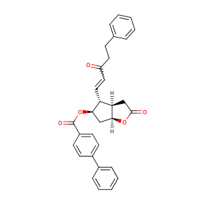 [1,1'-Biphenyl]-4-carboxylic acid (3aR,4R,5R,6aS)-hexahydro-2-oxo-4-[(1E)-3-oxo-5-phenyl-1-pentenyl]-2H-cyclopenta[b]furan-5-yl ester,CAS No. 41639-72-9.