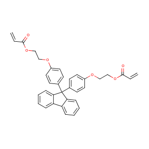 (((9H-Fluorene-9,9-diyl)bis(4,1-phenylene))bis(oxy))bis(ethane-2,1-diyl) diacrylate,CAS No. 161182-73-6.