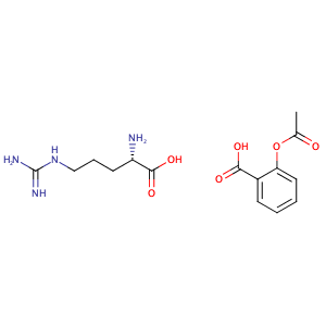 (S)-2-Amino-5-guanidinopentanoic acid compound with 2-acetoxybenzoic acid (1:1),CAS No. 37466-21-0.