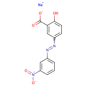 Sodium 2-hydroxy-5-((3-nitrophenyl)diazenyl)benzoate,CAS No. 584-42-9.
