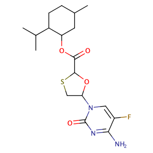 (2S,5R)-(1R,2S,5R)-2-Isopropyl-5-methylcyclohexyl 5-(4-amino-5-fluoro-2-oxopyrimidin-1(2H)-yl)-1,3-oxathiolane-2-carboxylate,CAS No. 147126-75-8.