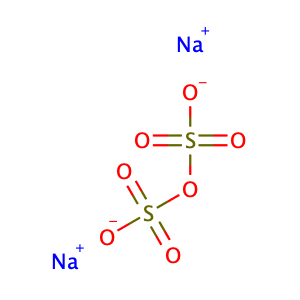 Sodium pyrosulfate,CAS No. 13870-29-6.