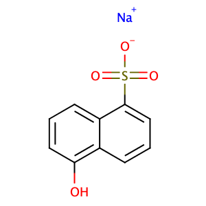 Sodium 5-hydroxynaphthalene-1-sulphonate,CAS No. 5419-77-2.