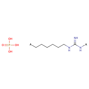 Poly(iminocarbonimidoylimino-1,6-hexanediyl), phosphate,CAS No. 89697-78-9.