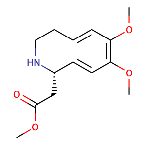 1-Isoquinolineacetic acid, 1,2,3,4-tetrahydro-6,7-dimethoxy-, methyl ester, (1S)-,CAS No. 417725-91-8.