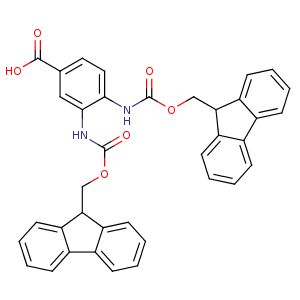 3,4-bis[[(9H-fluoren-9-ylmethoxy)carbonyl]amino]Benzoic acid,CAS No. 345958-22-7.