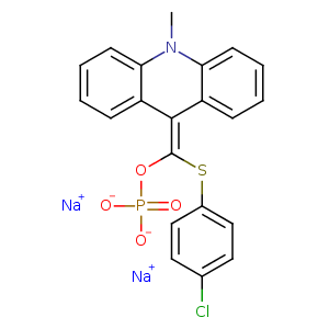 sodium ((4-chlorophenyl)thio)(10-methylacridin-9(10H)-ylidene)methyl phosphate,CAS No. 193884-53-6.