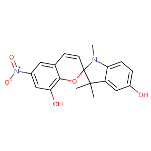 (±)-1',3',3'-trimethyl-6-nitrospiro[chromene-2,2'-indoline]-5',8-diol,CAS No. 1253909-21-5.