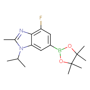 4-fluoro-1-isopropyl-2-methyl-6-(4,4,5,5-tetramethyl-[1,3,2]dioxaborolan-2-yl)-1H-benzoimidazole,CAS No. 1231930-37-2.